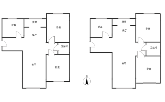 K2狮子城6室2厅2卫户型图