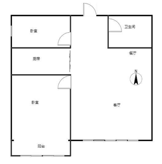宏远碧罗湾2室2厅1卫户型图