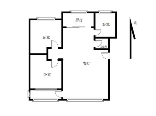 新星小区3室2厅1卫户型图