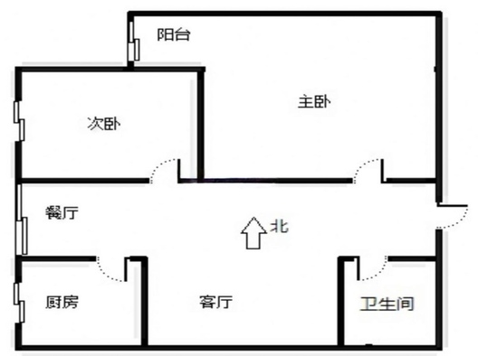弘德缘（豪门庄园三期）2室2厅1卫户型图