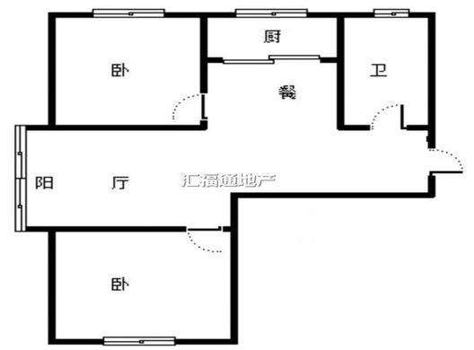 香邑溪谷一期2室2厅1卫户型图