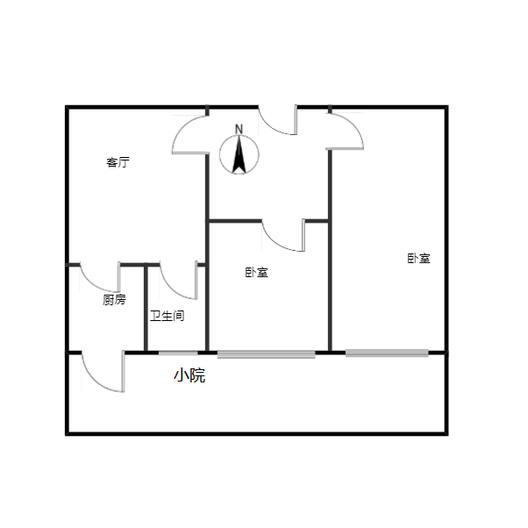 一七三小区2室1厅1卫户型图