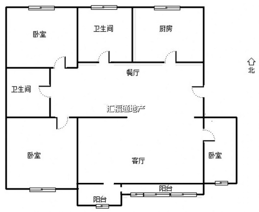 仙颐园小区3室2厅2卫户型图