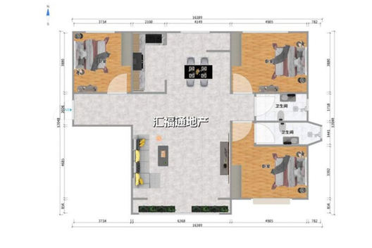 香邑溪谷一期3室2厅2卫户型图