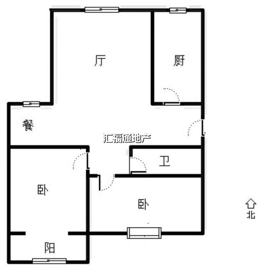 紫竹园一期（未来城）2室2厅2卫户型图