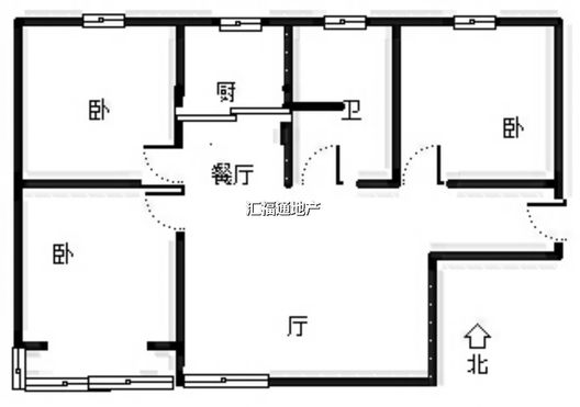 联合七号院3室1厅1卫户型图