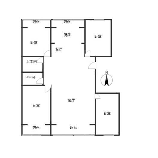 华福佳缘4室2厅2卫户型图
