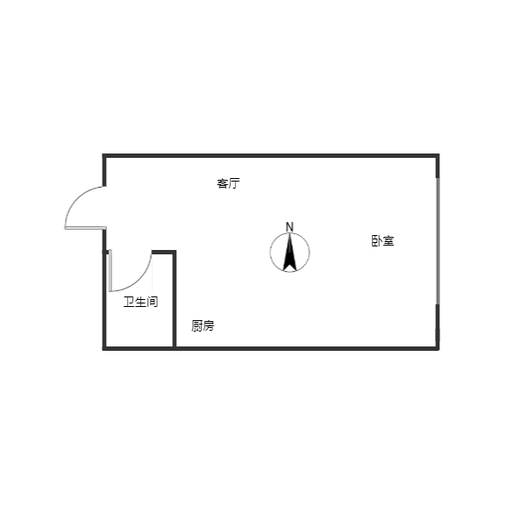 九里京城1室1厅1卫户型图
