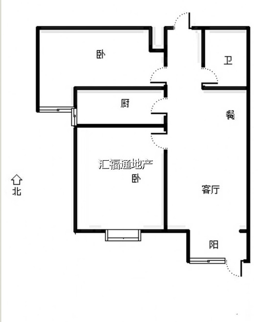 联合七号院2室2厅1卫户型图