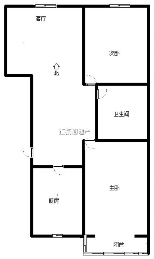 公园壹号2室2厅1卫户型图