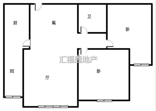 紫竹园二期（太阳城）2室2厅1卫户型图