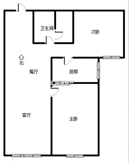 三利中和城二期东区(C区）2室2厅1卫户型图
