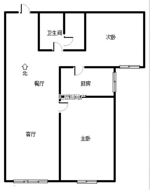 三利中和城二期东区2室2厅1卫户型图