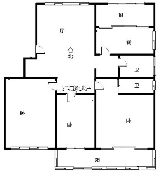 军怡家园3室2厅2卫户型图