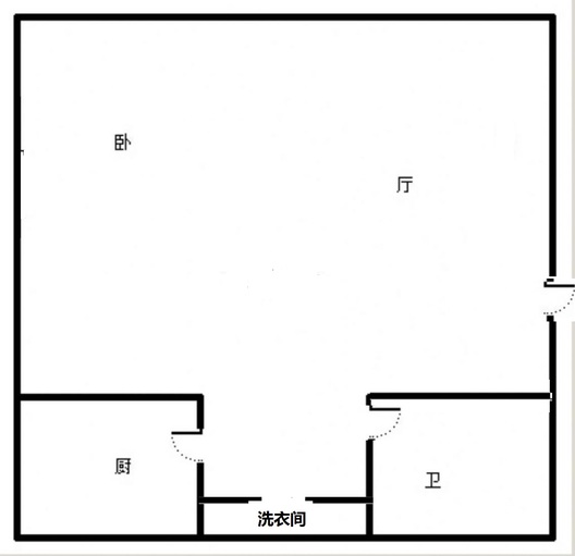 惠友旺角1室1厅1卫户型图