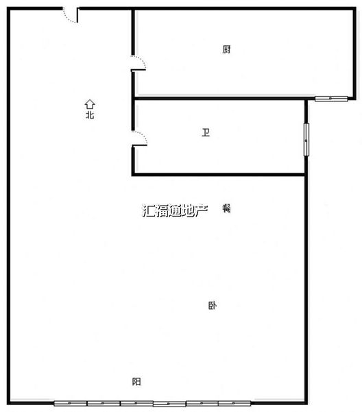 卓悦城北京未1室1厅1卫户型图