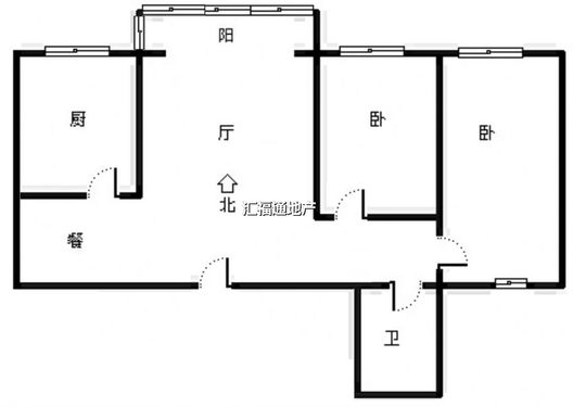 仁和小区2室2厅1卫户型图