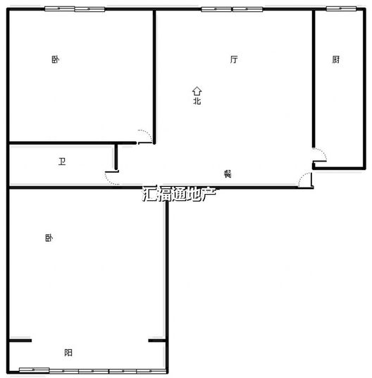 公园壹号2室1厅1卫户型图