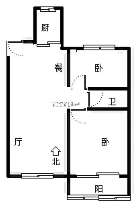 公园壹号2室2厅1卫户型图