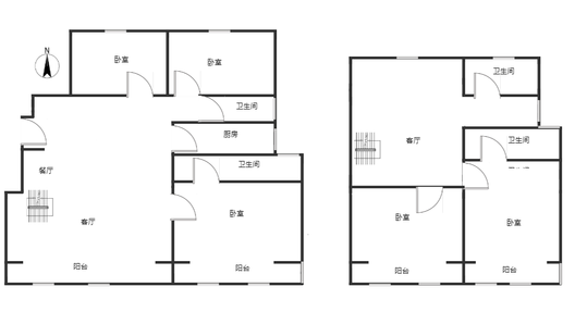 学府澜湾二期5室3厅4卫户型图