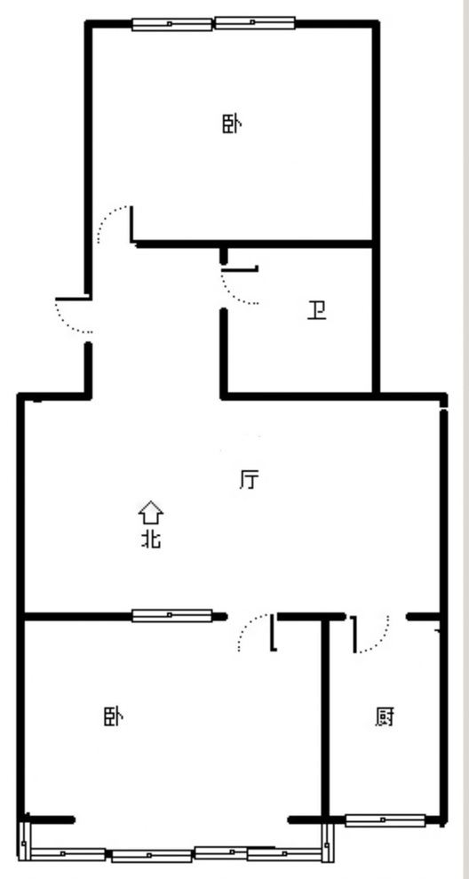 东林家园2室1厅1卫户型图