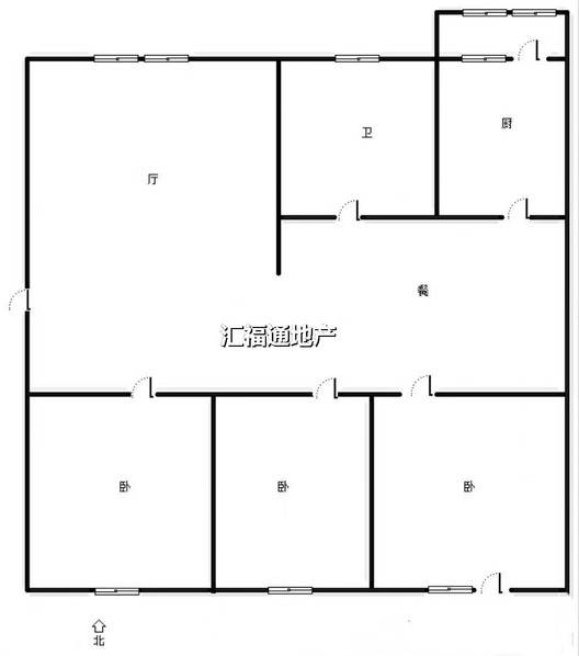 质检站家属院3室2厅1卫户型图