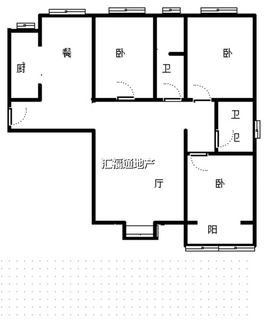 水岸花城3室2厅2卫户型图