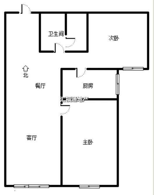 三利中和城二期东区(C区）2室1厅1卫户型图