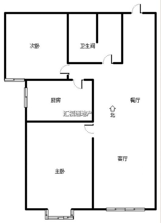 三利中和城二期东区(C区）2室2厅1卫户型图