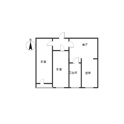 联育中学小区2室1厅1卫户型图