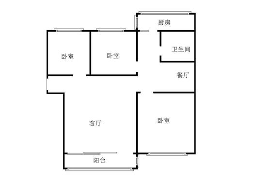 光明小区3室2厅2卫户型图