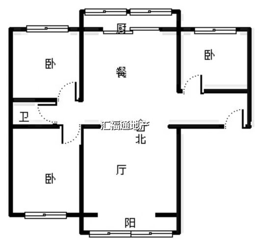 光明小区3室2厅1卫户型图