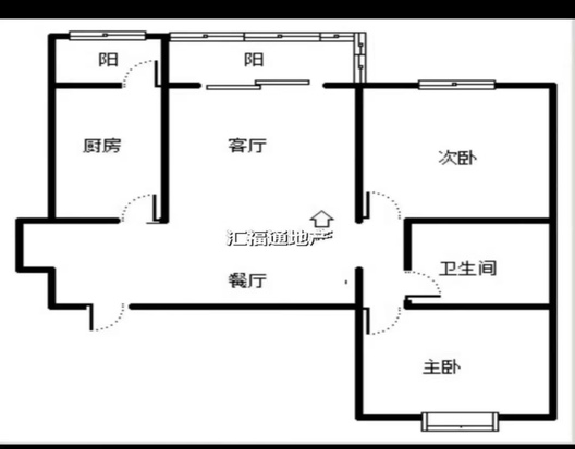 东林家园2室2厅1卫户型图