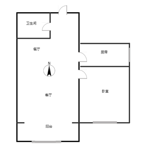 联合七号院1室1厅1卫户型图