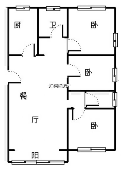 中冶未来城3室2厅2卫户型图