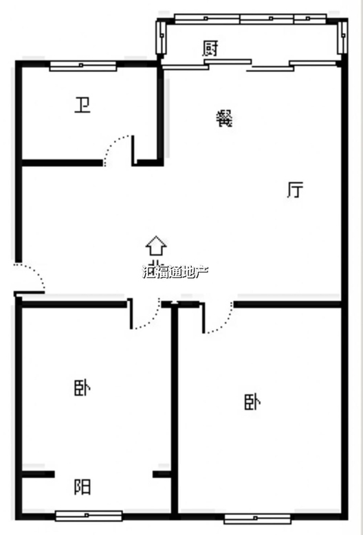 联育中学小区2室2厅1卫户型图