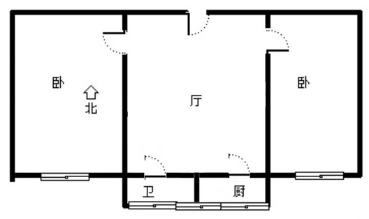 华丰小区2室1厅1卫户型图