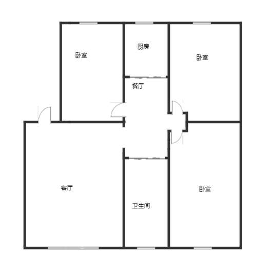 北新家园小区3室2厅1卫户型图