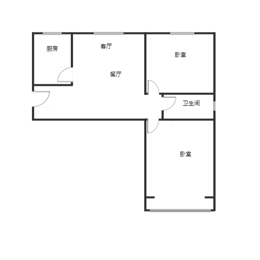 惠友钻石广场2室2厅1卫户型图