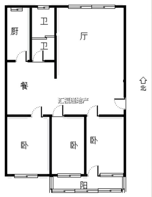 晨光小区3室2厅1卫户型图