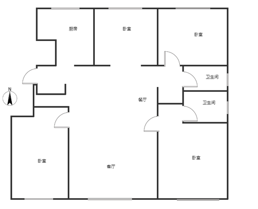 华远和府二期4室2厅2卫户型图