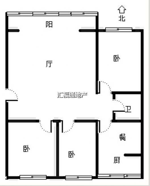 乐亨小区3室2厅1卫户型图