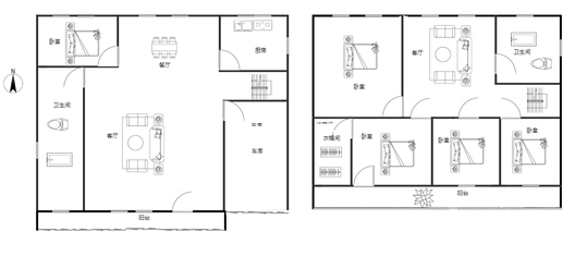 兴泰花园5室3厅2卫户型图