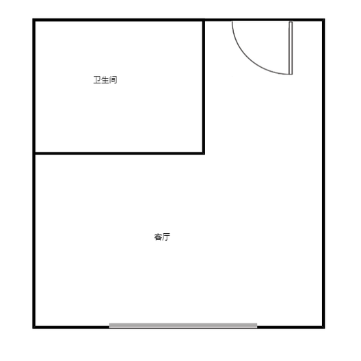 京第银座1室1厅1卫户型图