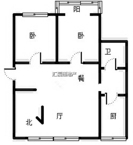 金地小区2室2厅1卫户型图