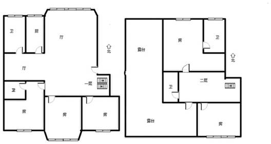 东方家园5室2厅4卫户型图