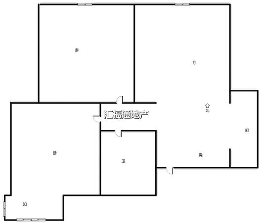 宏远宜居园2室2厅1卫户型图