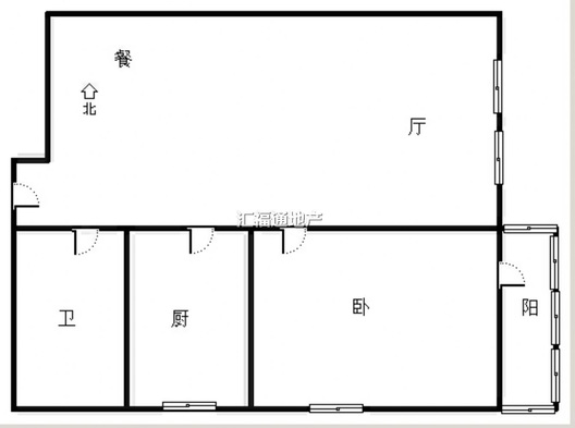 宏远宜居园1室1厅1卫户型图