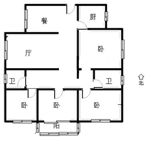 乐亨小区4室2厅2卫户型图