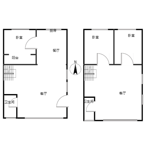 方泽小区3室3厅2卫户型图